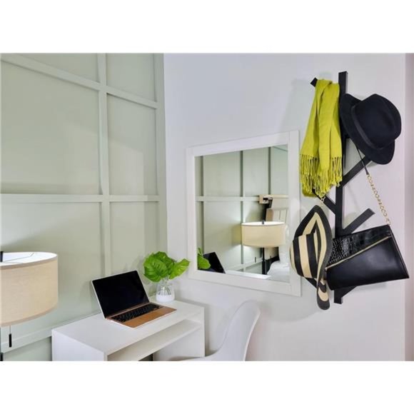 Coat Rack & Hat Rack - Modern Design - Wall Mounted - Stylish - (Black) - Picture 3 of 6